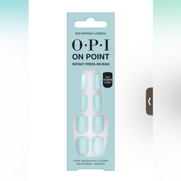 Suzi Without A Paddle | OPI On Point Instant Press-On Mani - Light Blue - Picture 1 of 6